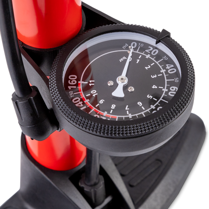 Essentials Track Pump with Gauge